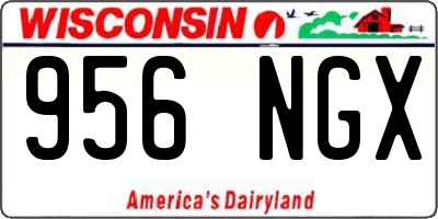 WI license plate 956NGX