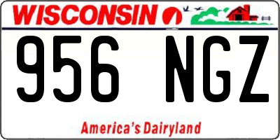 WI license plate 956NGZ