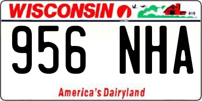WI license plate 956NHA