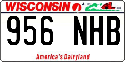 WI license plate 956NHB