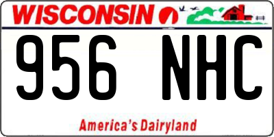 WI license plate 956NHC