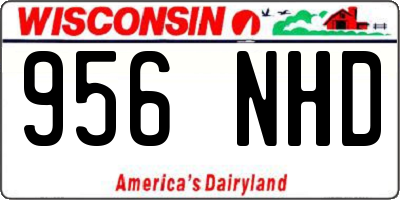 WI license plate 956NHD