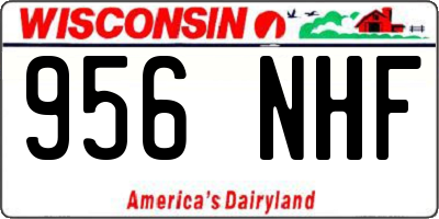 WI license plate 956NHF