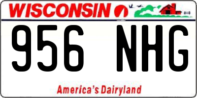WI license plate 956NHG