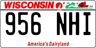 WI license plate 956NHI