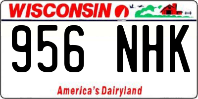 WI license plate 956NHK
