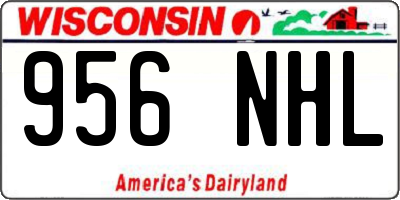 WI license plate 956NHL