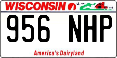 WI license plate 956NHP