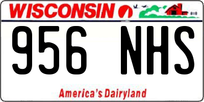 WI license plate 956NHS