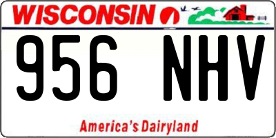 WI license plate 956NHV