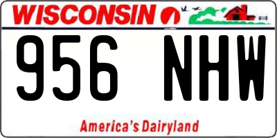 WI license plate 956NHW