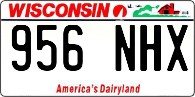 WI license plate 956NHX