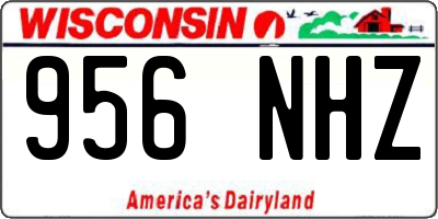 WI license plate 956NHZ