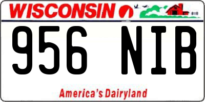 WI license plate 956NIB