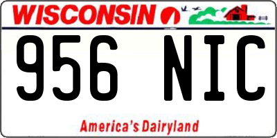 WI license plate 956NIC