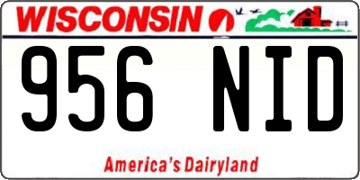WI license plate 956NID