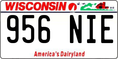 WI license plate 956NIE