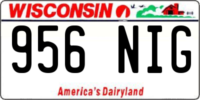 WI license plate 956NIG