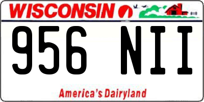 WI license plate 956NII