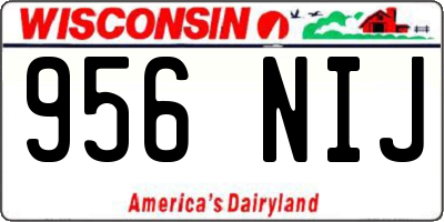 WI license plate 956NIJ