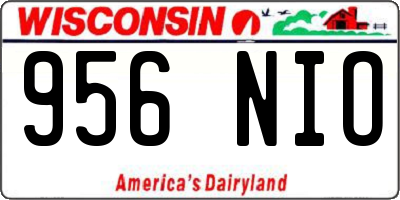 WI license plate 956NIO