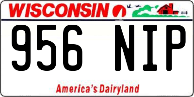 WI license plate 956NIP