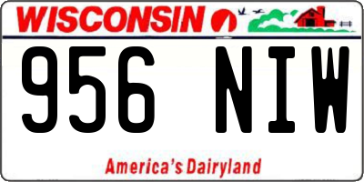 WI license plate 956NIW