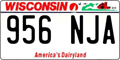 WI license plate 956NJA