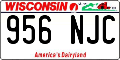 WI license plate 956NJC