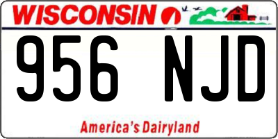 WI license plate 956NJD