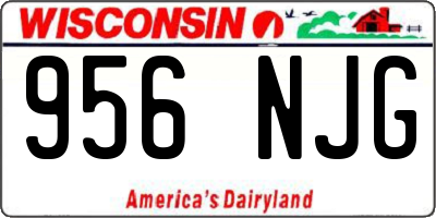 WI license plate 956NJG