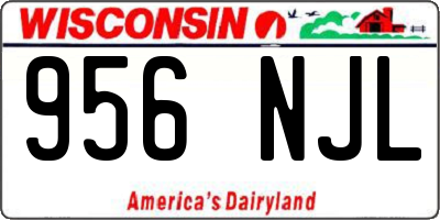 WI license plate 956NJL