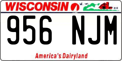 WI license plate 956NJM