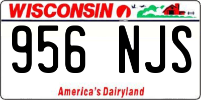 WI license plate 956NJS