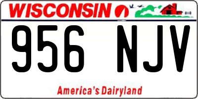 WI license plate 956NJV