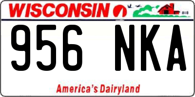 WI license plate 956NKA