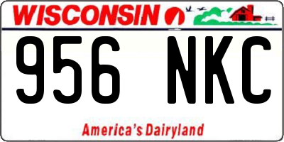 WI license plate 956NKC