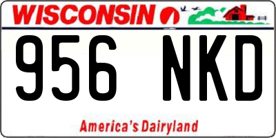 WI license plate 956NKD