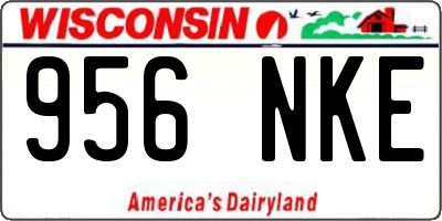 WI license plate 956NKE
