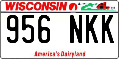 WI license plate 956NKK