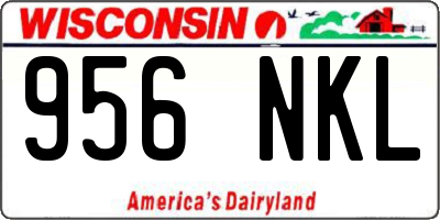 WI license plate 956NKL