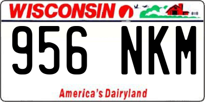WI license plate 956NKM