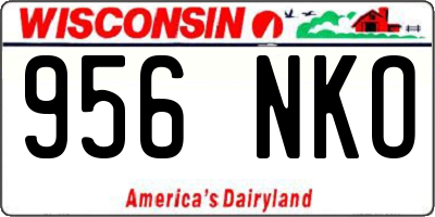 WI license plate 956NKO