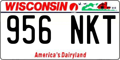 WI license plate 956NKT