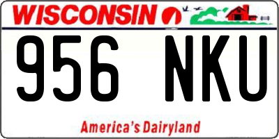 WI license plate 956NKU