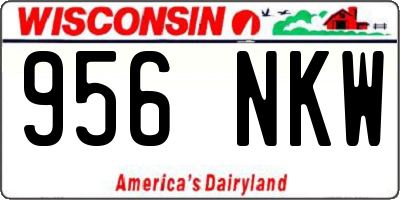 WI license plate 956NKW