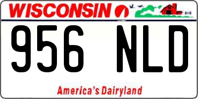 WI license plate 956NLD