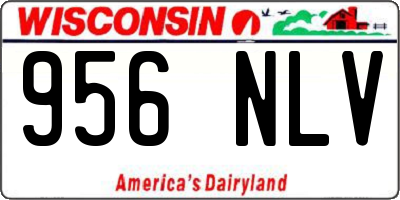 WI license plate 956NLV