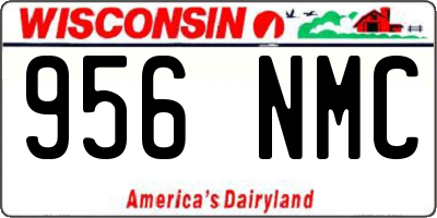 WI license plate 956NMC