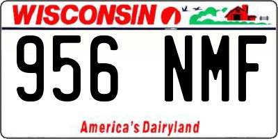 WI license plate 956NMF
